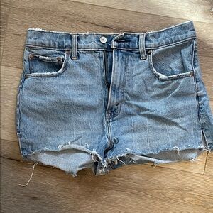 Abercrombie & Fitch Distressed Blue Jean Shorts